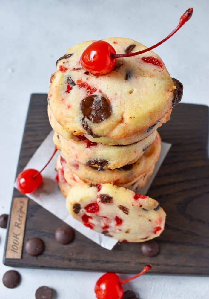 How to make Easy Maraschino Cherry Shortbread Cookies Recipe