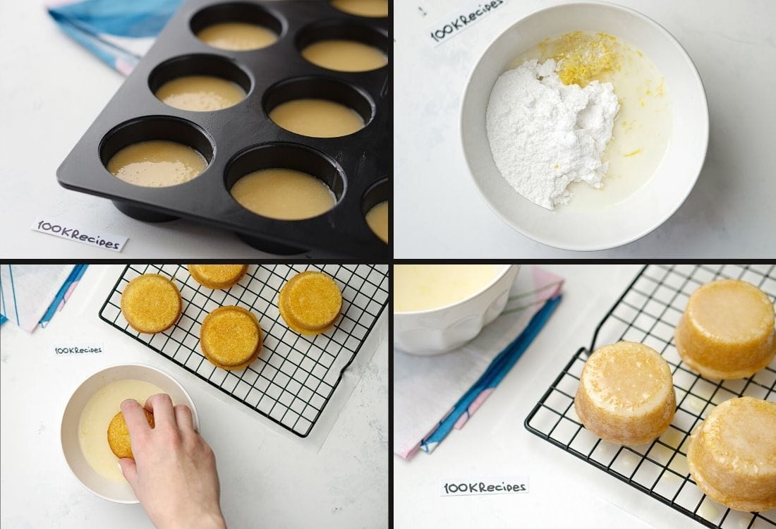 Mini Lemon Drop Cakes Recipe | 100kRecipes