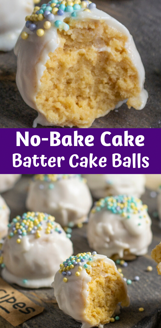 No-Bake Cake Batter Cake Balls