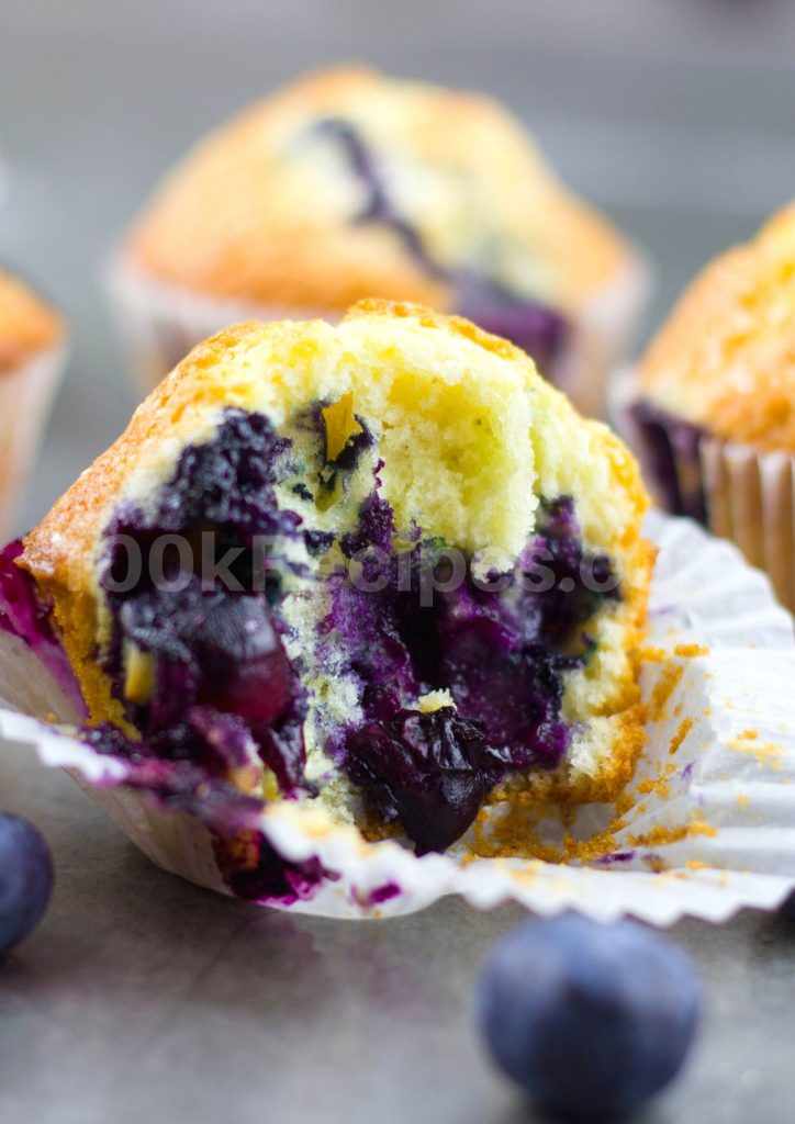 Quick and Easy Blueberry Muffins Recipe - 100kRecipes