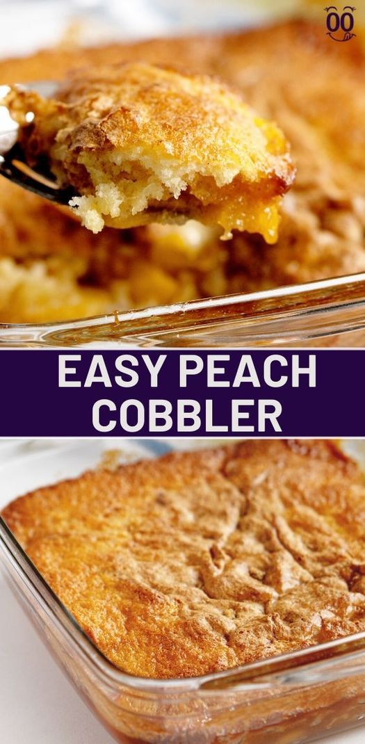 Easy Peach Cobbler Recipe | 100KRecipes