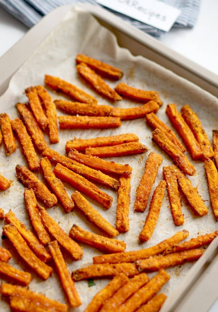 Crispy Baked Sweet Potato Fries - {Secret Ingredient!}