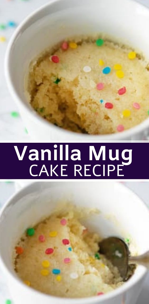 Eggless Vanilla Mug Cake In Microwave