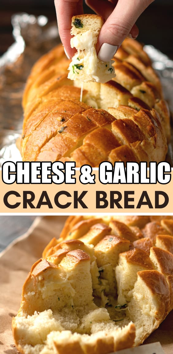 Cheese and Garlic Crack Bread (Pull Apart Bread)