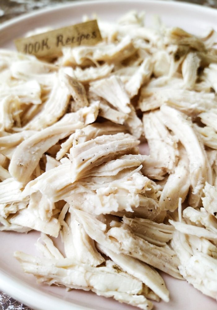 easiest way to shred chicken breast