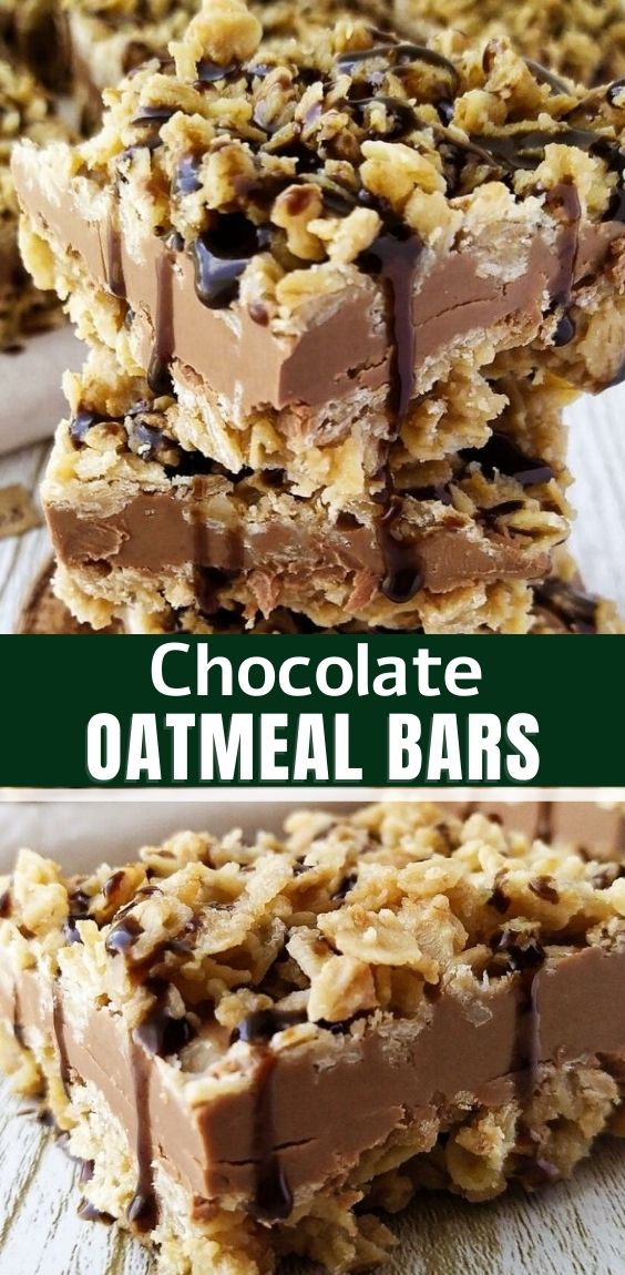 No Bake Chocolate Oatmeal Bars