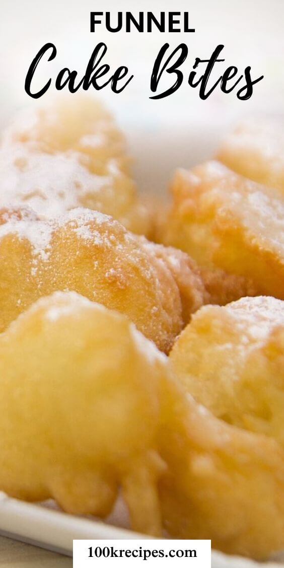 Easy Funnel Cake Bites Recipe - 100KRecipes