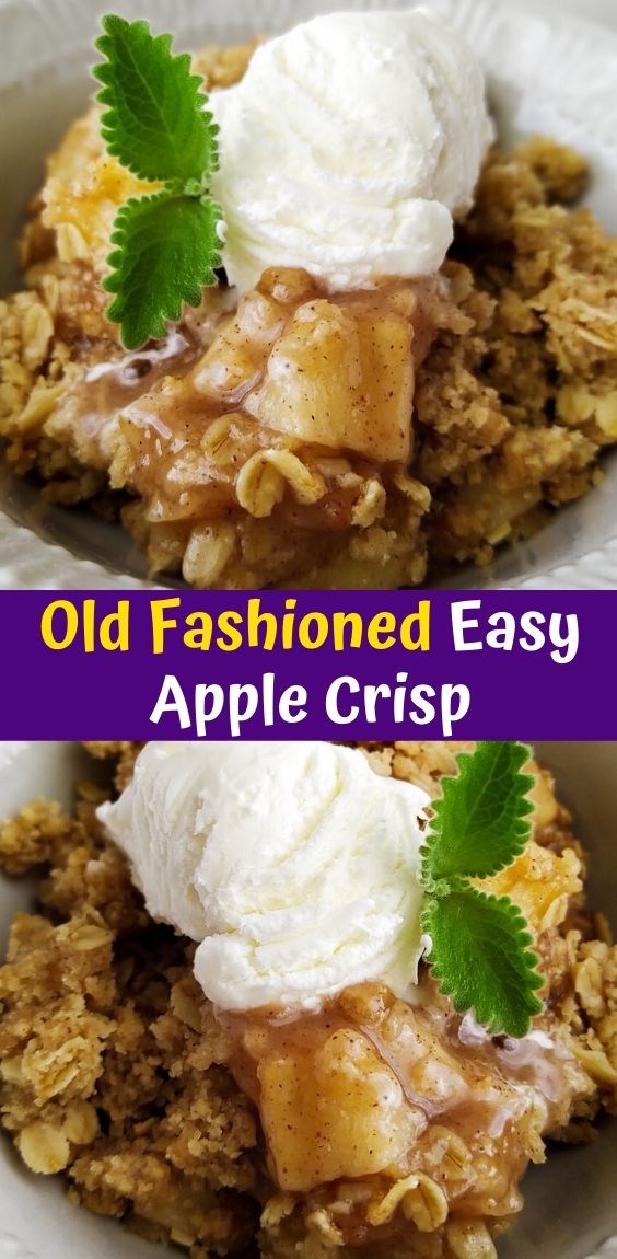 Old Fashioned Easy Apple Crisp {From Scratch}