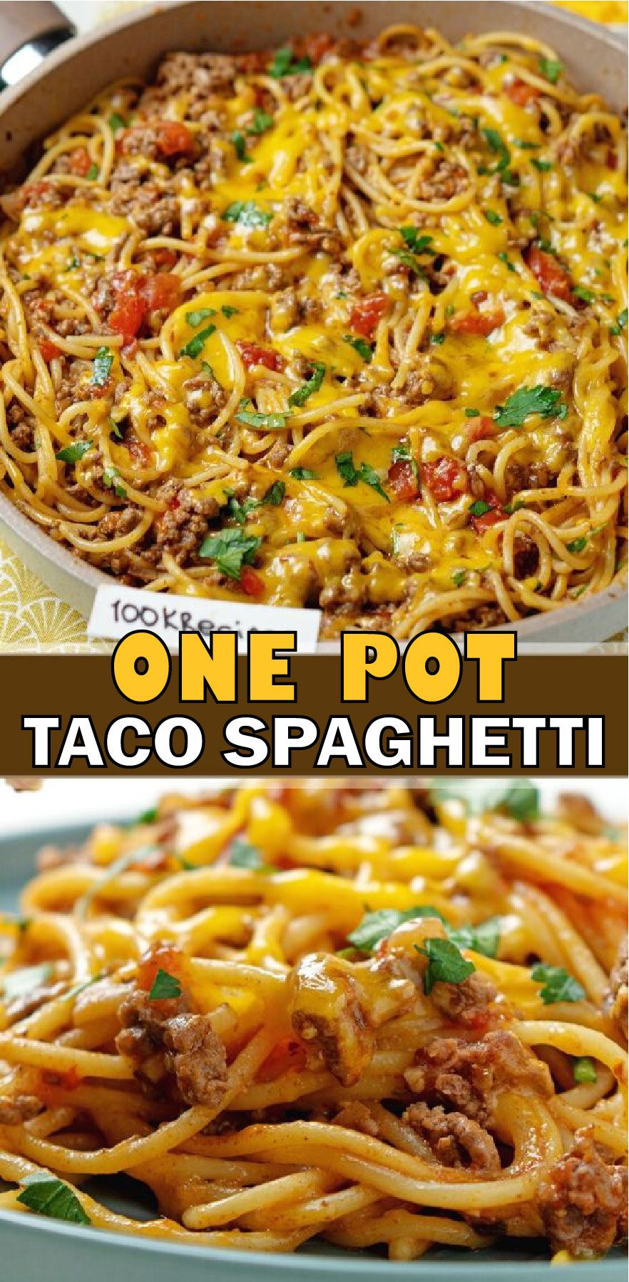 One Pot Taco Spaghetti Recipe - 100KRecipes