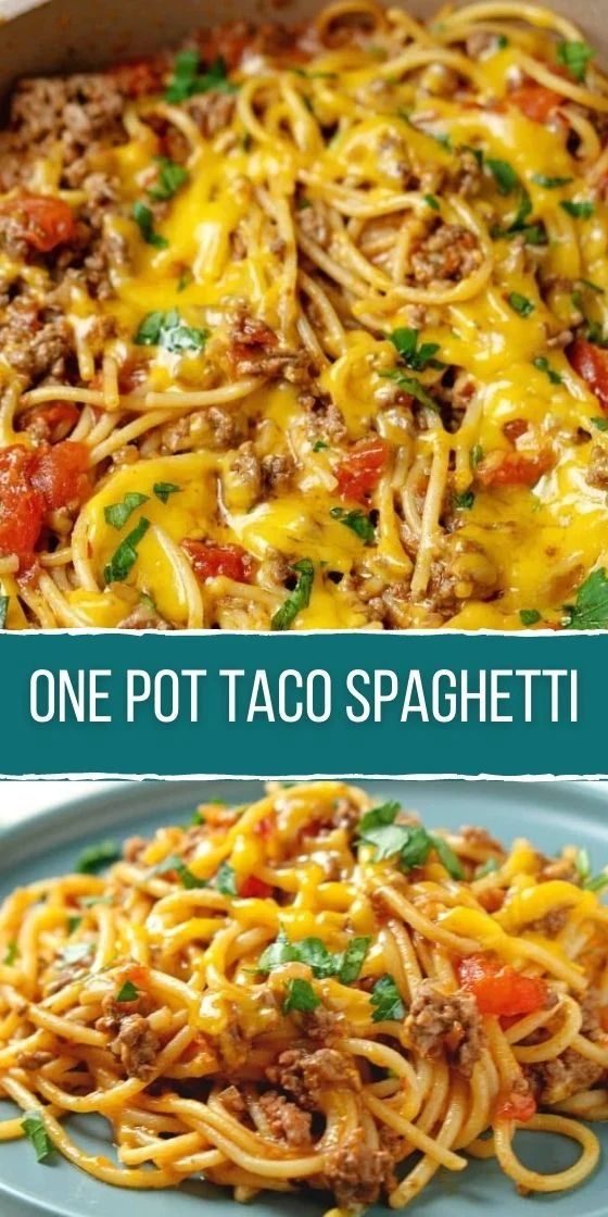 One Pot Taco Spaghetti Recipe - 100KRecipes