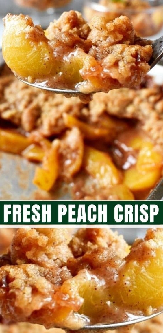 Easy Peach Crisp Recipe | 100KRecipes