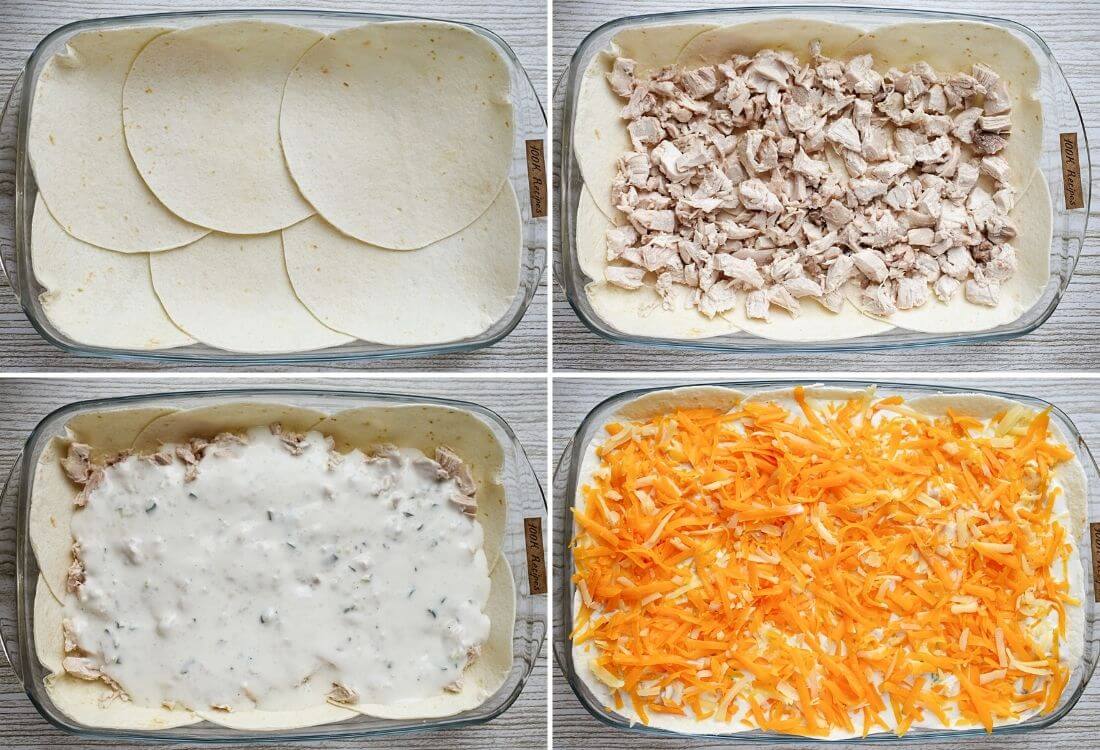 Sour Cream Chicken Enchilada Casserole Recipe