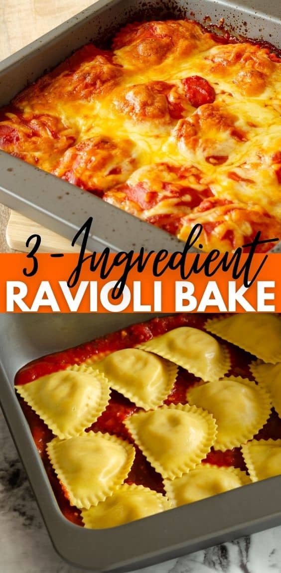 3 Ingredient Ravioli Bake (A.K.A. Lazy Lasagna)