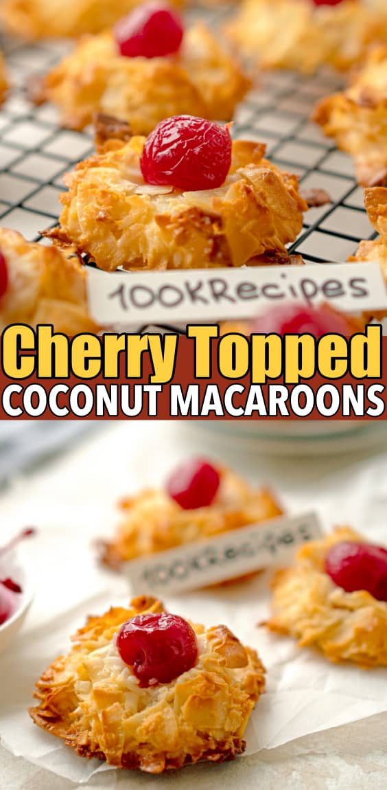 Cherry Topped Coconut Macaroons