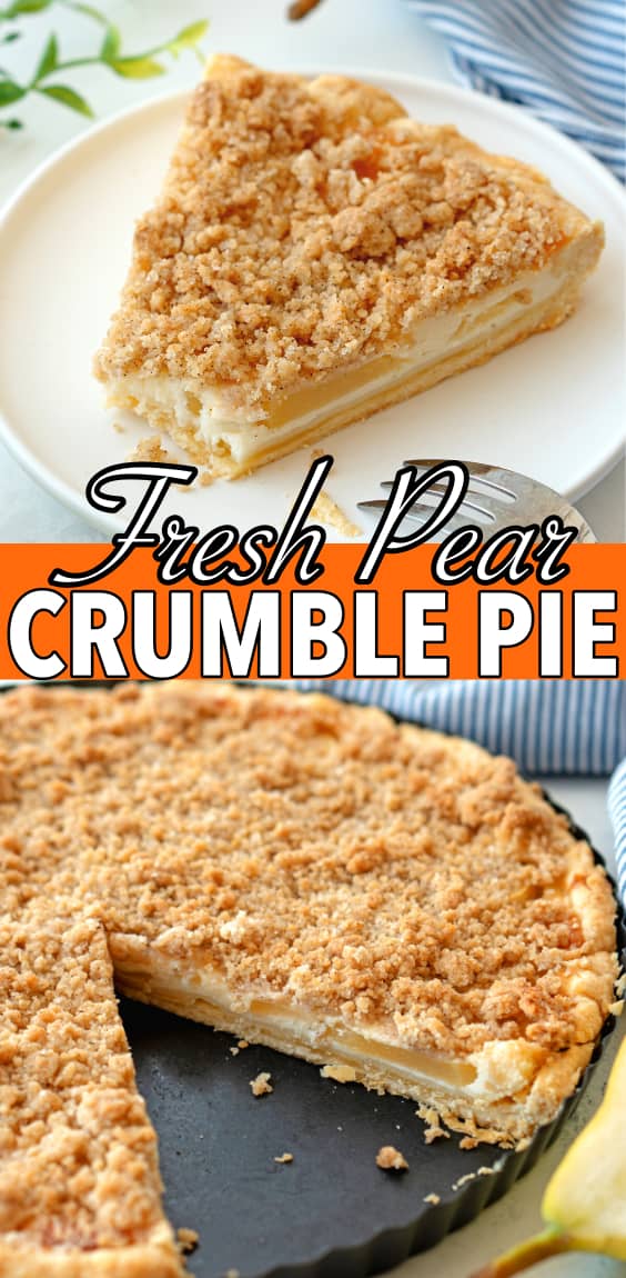 Fresh Pear Crumble Pie