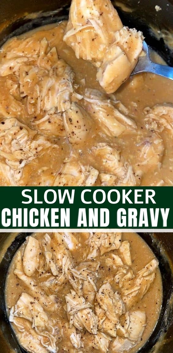 Easy Slow Cooker Chicken and Gravy Recipe