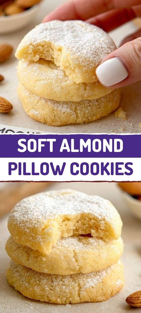 Soft Almond Pillow Cookies