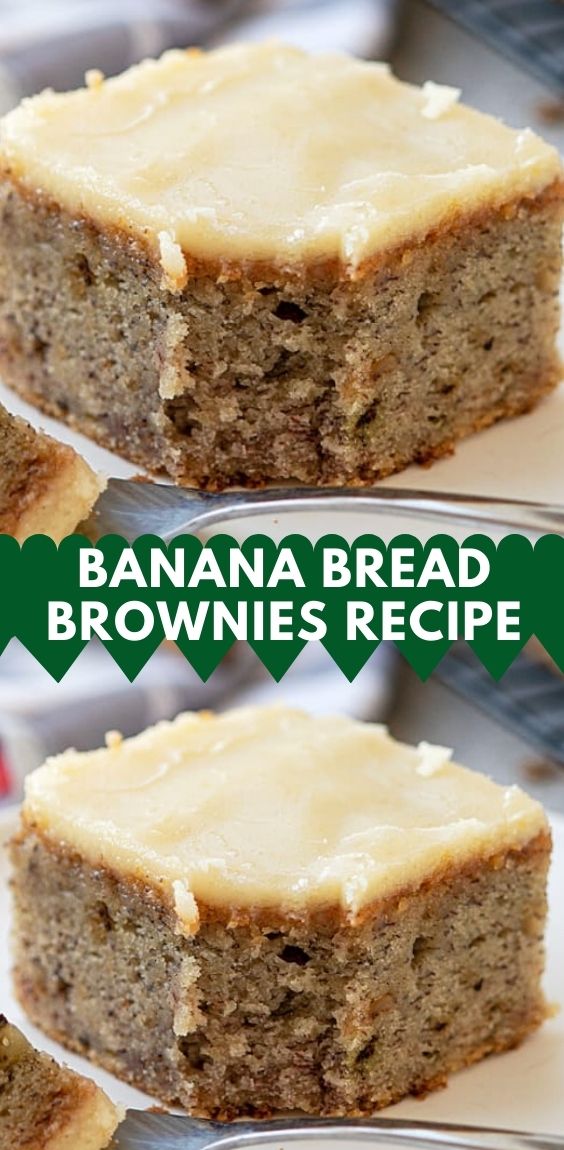 Easy Banana Bread Brownies | 100K Recipes