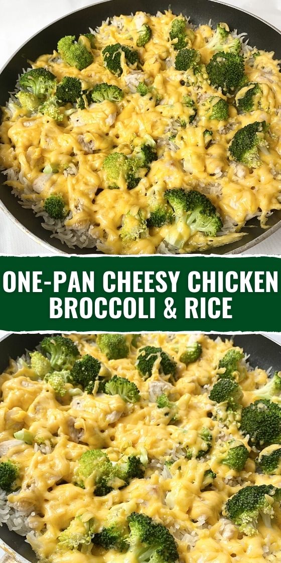 ONE-PAN CHEESY CHICKEN, BROCCOLI, AND RICE