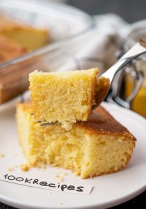 Moist & Sweet Cornbread Recipe I 100K Recipes