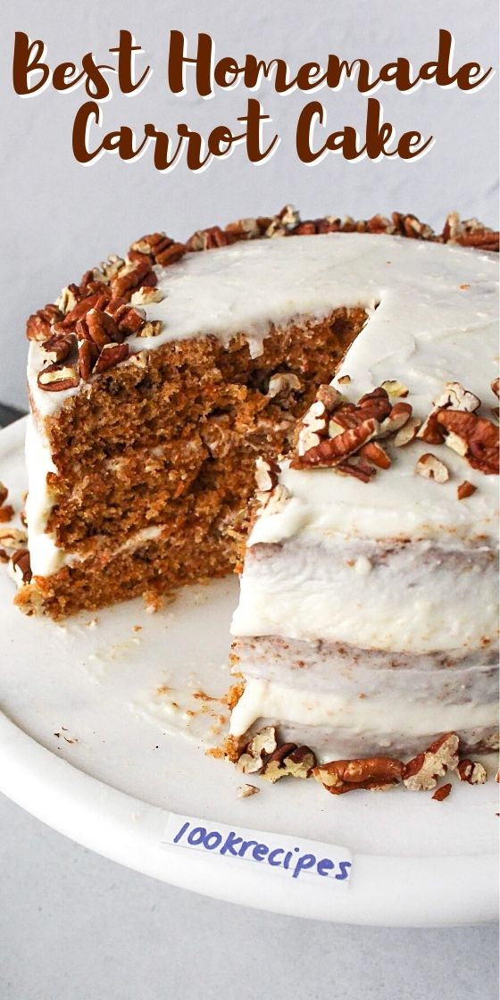 The BEST Homemade Carrot Cake Recipe {Super Moist Cake!}