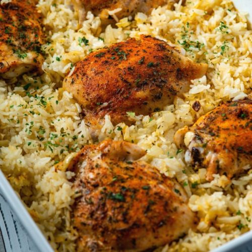 Oven Baked Chicken and Rice l™ { From Scratch? }