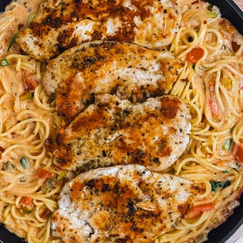 Creamy Chicken Spaghetti White Wine Parmesan Chicken