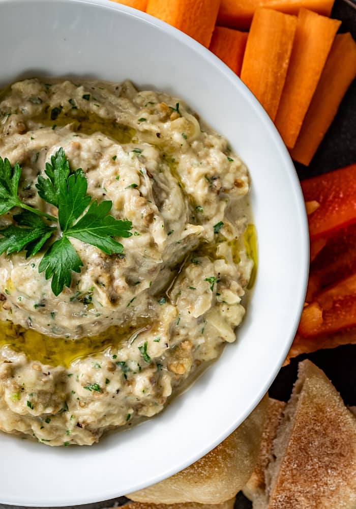 Homemade Baba Ganoush Eggplant Dip Recipe