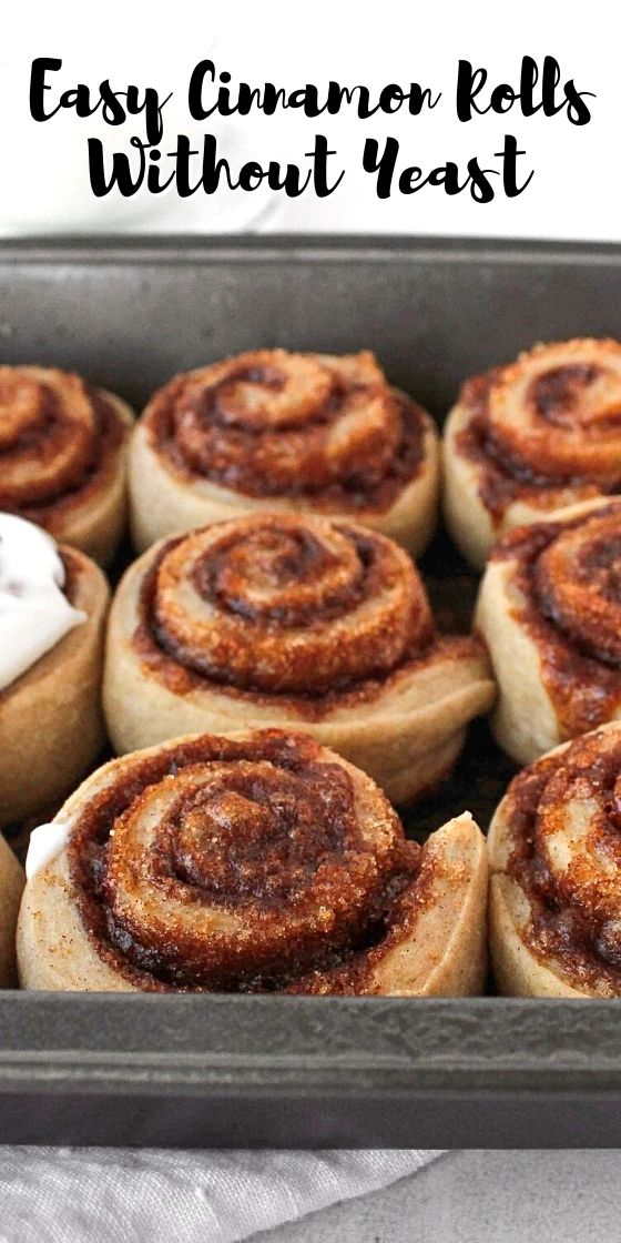 No Yeast Homemade cinnamon rolls (Easy Recipes!)