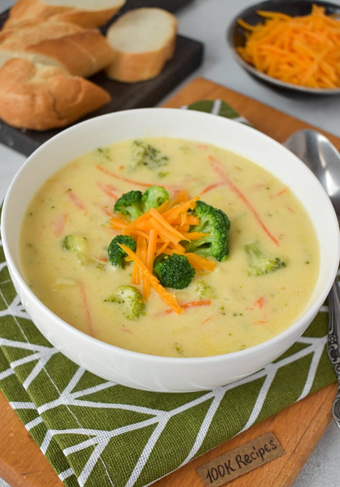 recipe for broccoli cheddar soup