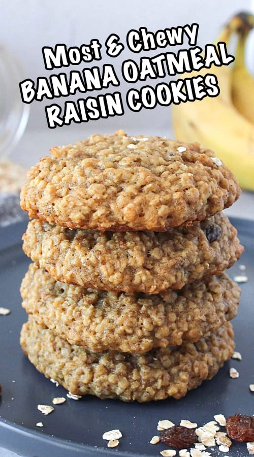 Chewy Banana Oatmeal Raisin Cookies How To Make It