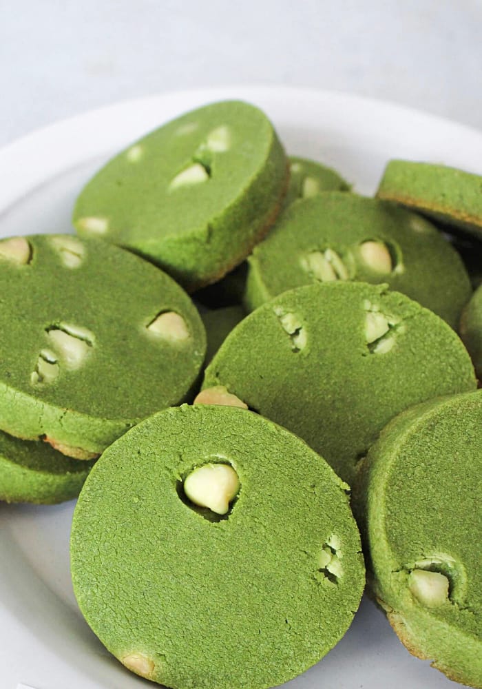 WHITE CHOCOLATE MATCHA COOKIES