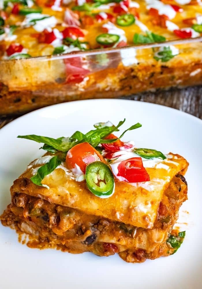 Easy Mexican Taco Lasagna Recipe l 100KRecipes