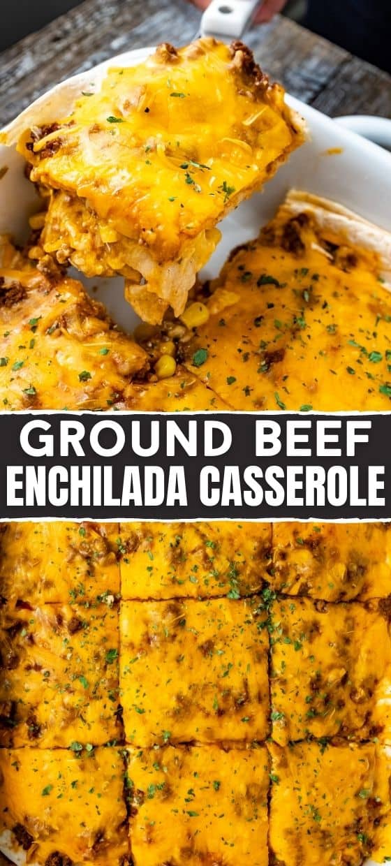 Easy Ground Beef Enchilada Casserole Recipe l 100KRecipes