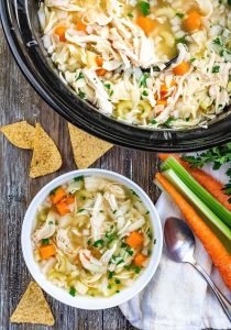 Homemade Crockpot Chicken Noodle Soup Recipe