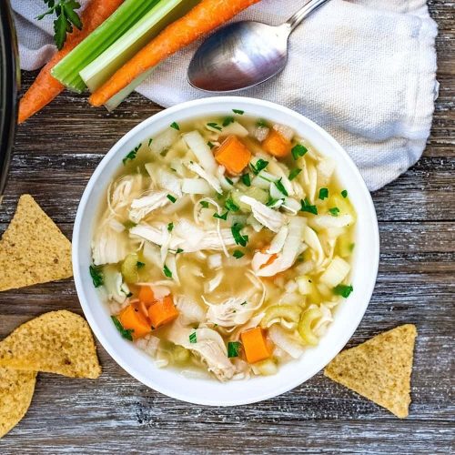 Homemade Crockpot Chicken Noodle Soup Recipe