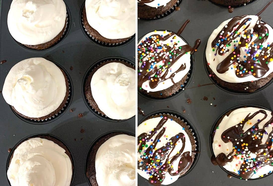 How to Make Ice Cream Filled Cupcakes l100K Recipes