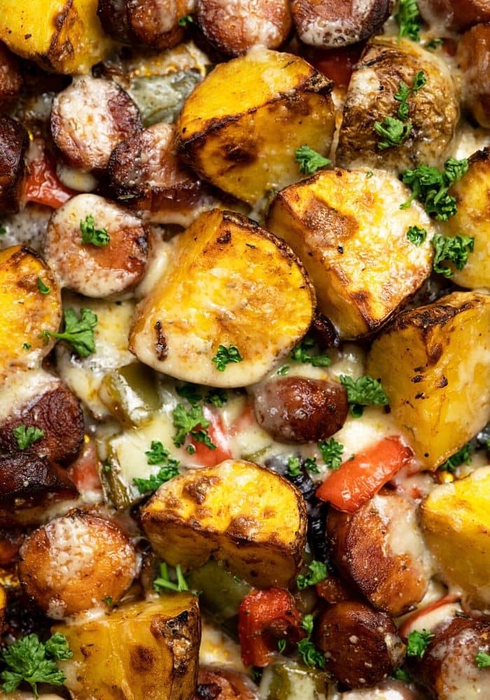 Oven-Roasted Smoked Sausage & Potatoes Recipe - sausage recipes