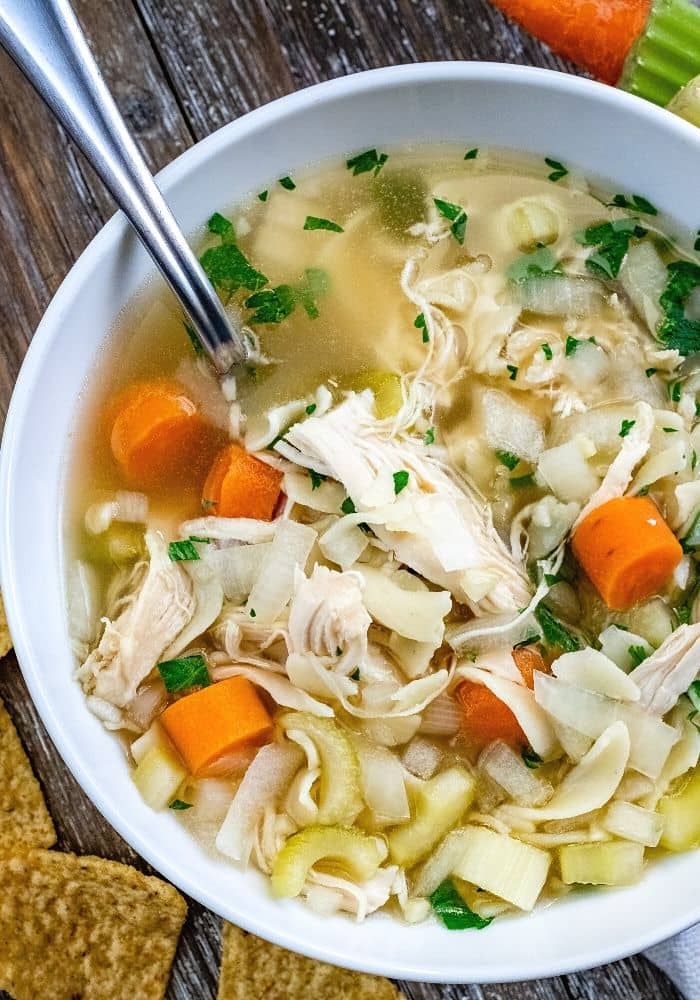 Homemade Crockpot Chicken Noodle Soup