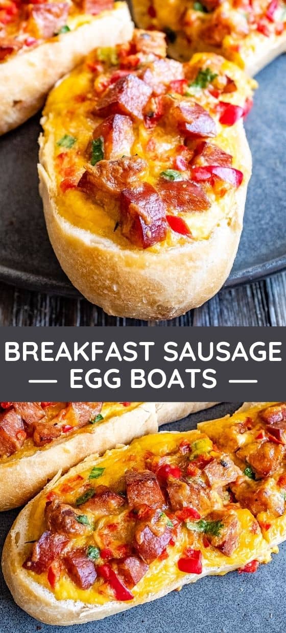 Breakfast Sausage Egg Boats