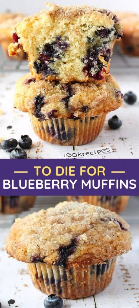 To Die For Blueberry Muffins With Crumble Topping