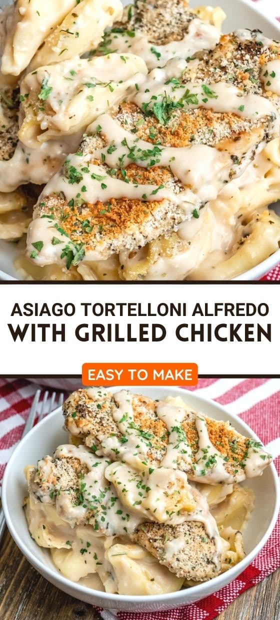 Asiago Tortelloni Alfredo with Grilled Chicken