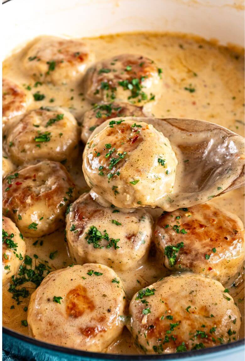 Chicken Meatballs With Sauce